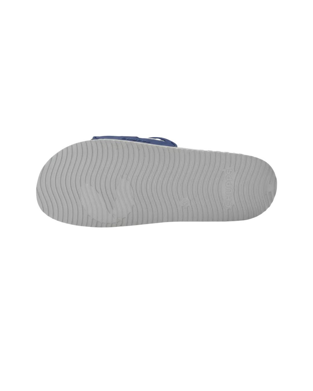 Chupps Men's White & Blue Printed Comfort Slides | Premium Lightweight Cushioned Anti-Slip Casual Slip-On Slippers for Everyday Wear