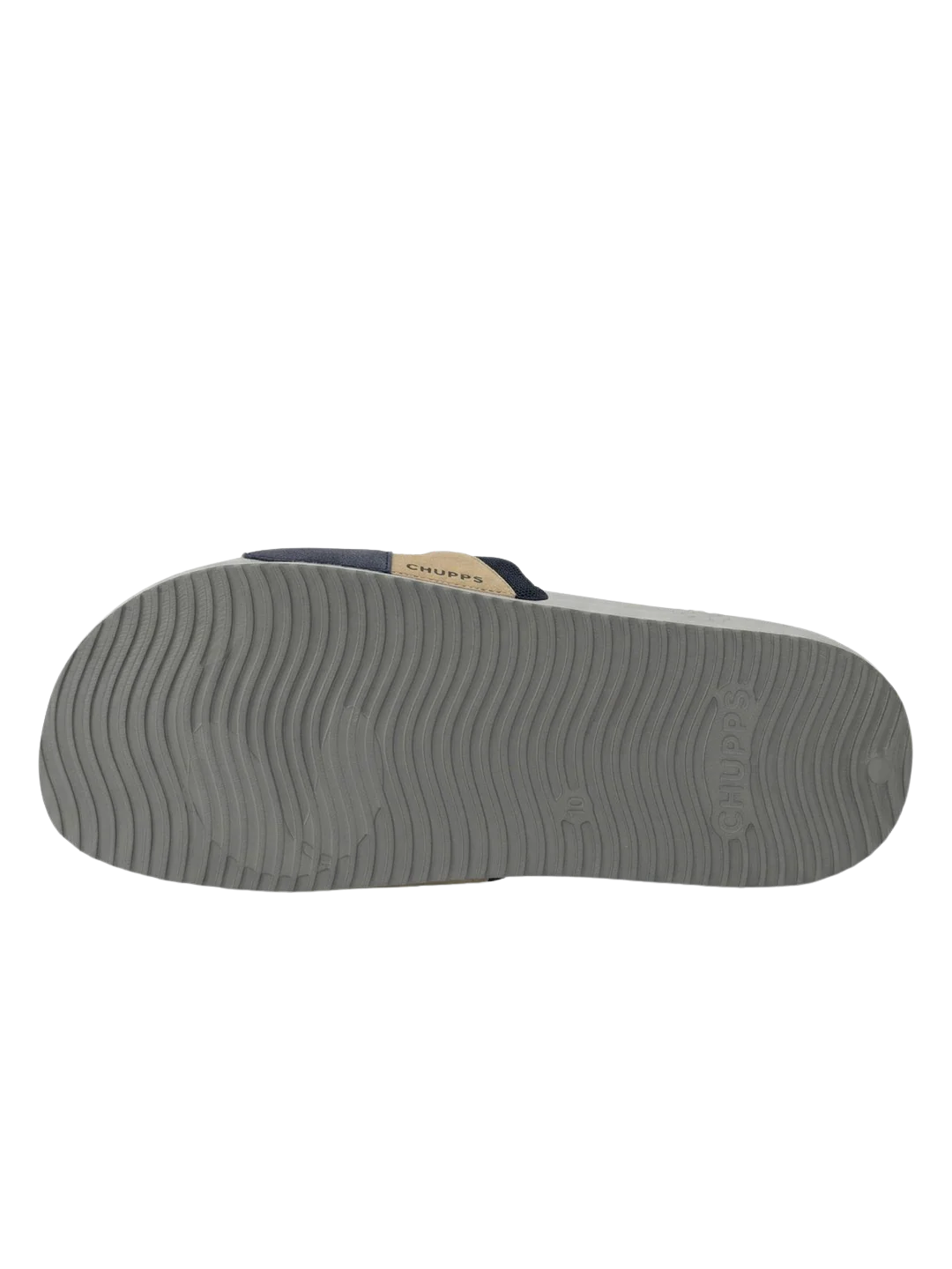 Chupps Men's Navy & White Comfort Slides | Premium Lightweight Cushioned Anti-Slip Casual Slip-On Slippers for Everyday Wear