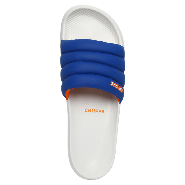 Chupps Men's Royal Blue Comfort Slides | Premium Lightweight Ergonomic Cushioned Casual Slip-On Slippers for Everyday Wear