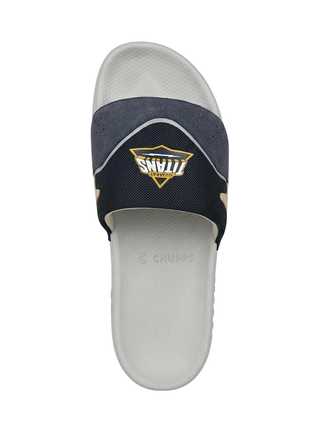Chupps Men's Navy & White Comfort Slides | Premium Lightweight Cushioned Anti-Slip Casual Slip-On Slippers for Everyday Wear