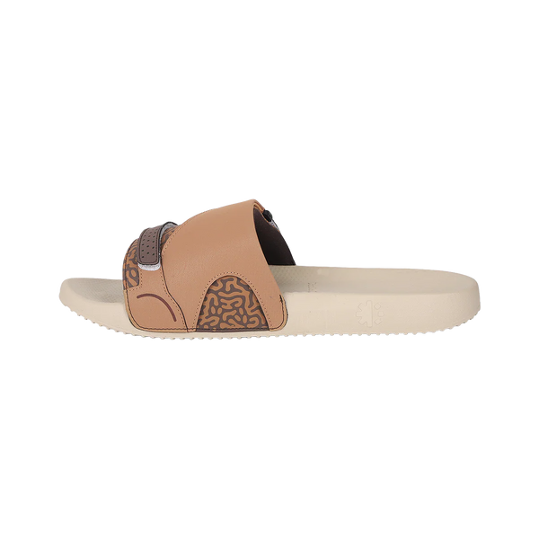 Chupps Men's Brown Dual Strap Comfort Slides | Premium Adjustable Lightweight Anti-Slip Casual Slippers for Everyday Wear