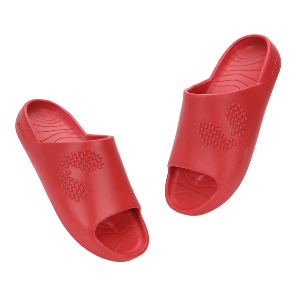 Chupps Men's Red Comfort Slides | Premium Lightweight EVA Anti-Slip Casual Slip-On Slippers for Everyday Wear