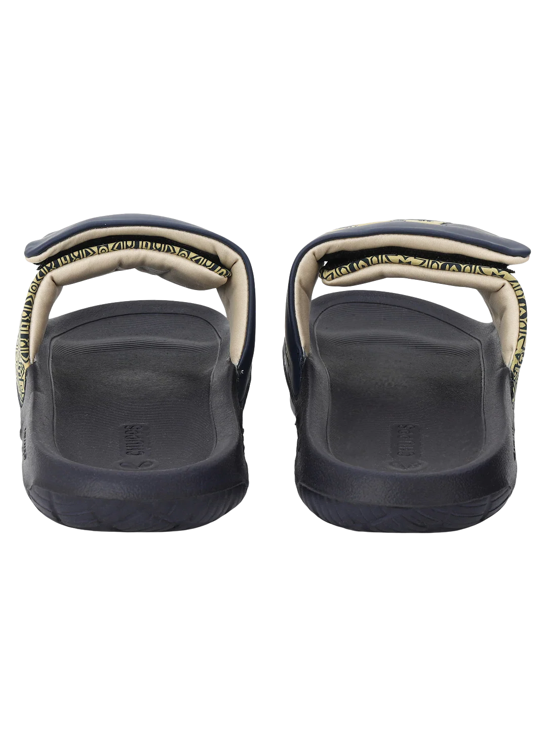 Chupps Men's Printed Adjustable Comfort Slides | Premium Lightweight Cushioned Anti-Slip Casual Slip-On Slippers for Everyday Wear