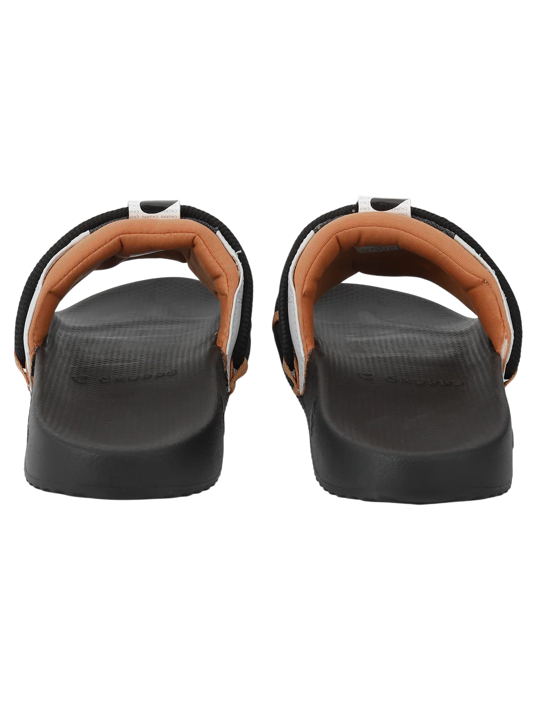 Chupps Men's White & Black Comfort Slides | Premium Lightweight Cushioned Anti-Slip Casual Slip-On Slippers for Everyday Wear