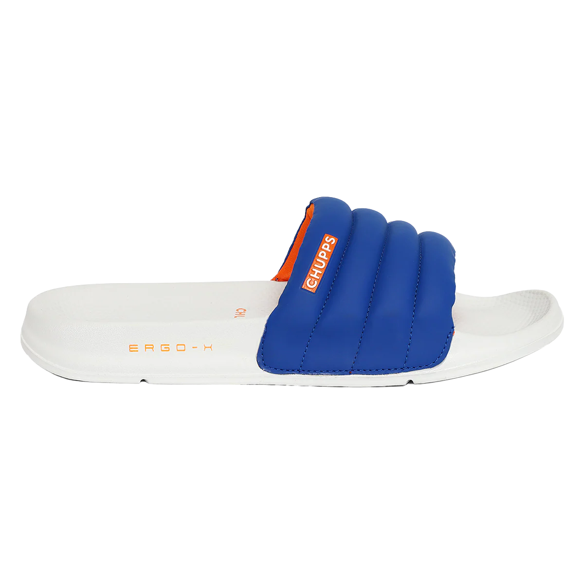 Chupps Men's Royal Blue Comfort Slides | Premium Lightweight Ergonomic Cushioned Casual Slip-On Slippers for Everyday Wear