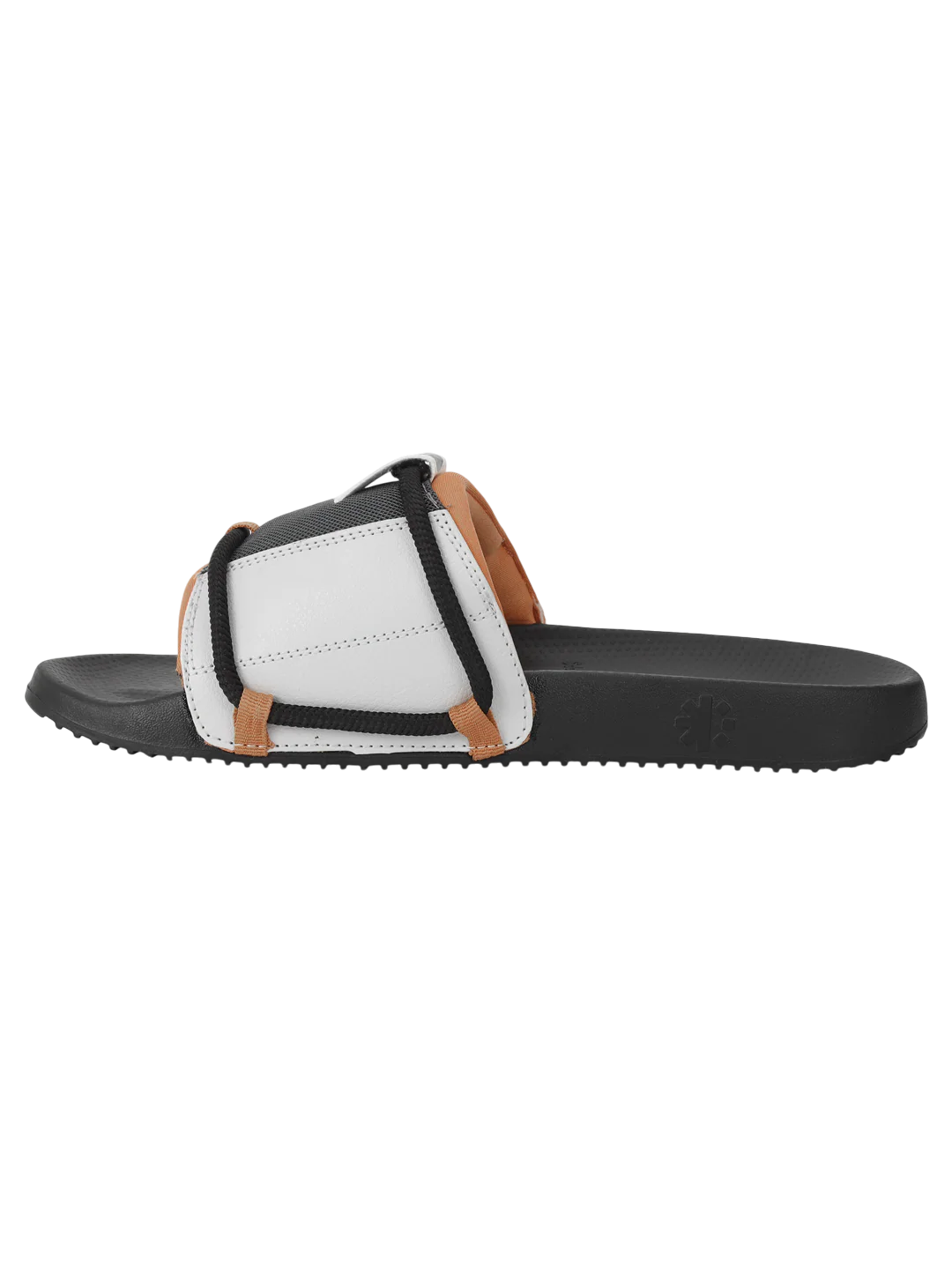 Chupps Men's White & Black Comfort Slides | Premium Lightweight Cushioned Anti-Slip Casual Slip-On Slippers for Everyday Wear