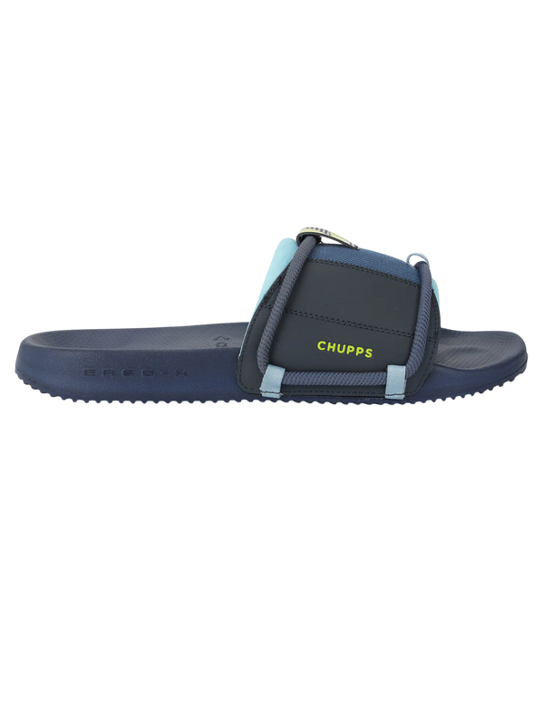 Chupps Men's Navy Blue Comfort Slides | Premium Lightweight Cushioned Anti-Slip Casual Slip-On Slippers for Everyday Wear