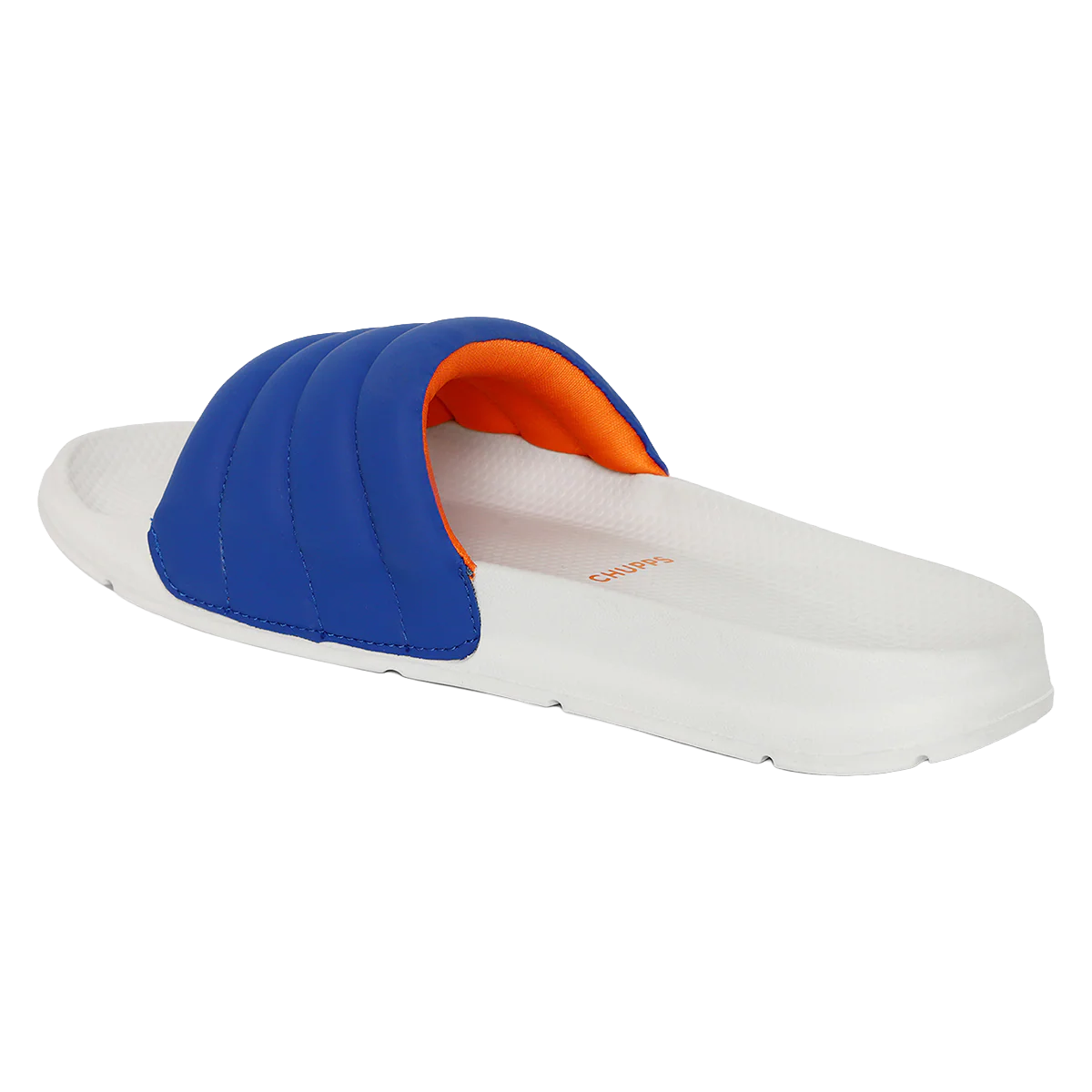 Chupps Men's Royal Blue Comfort Slides | Premium Lightweight Ergonomic Cushioned Casual Slip-On Slippers for Everyday Wear