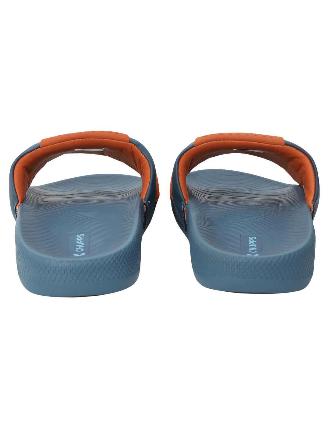 Chupps Men's Blue Comfort Slides | Lightweight Cushioned Anti-Slip Casual Slippers for Daily Wear