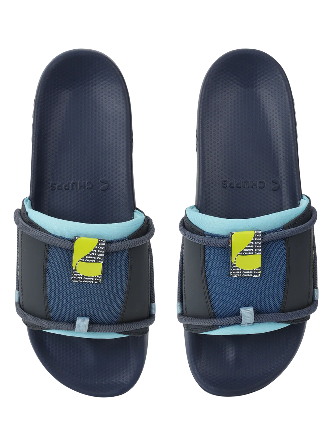 Chupps Men's Navy Blue Comfort Slides | Premium Lightweight Cushioned Anti-Slip Casual Slip-On Slippers for Everyday Wear