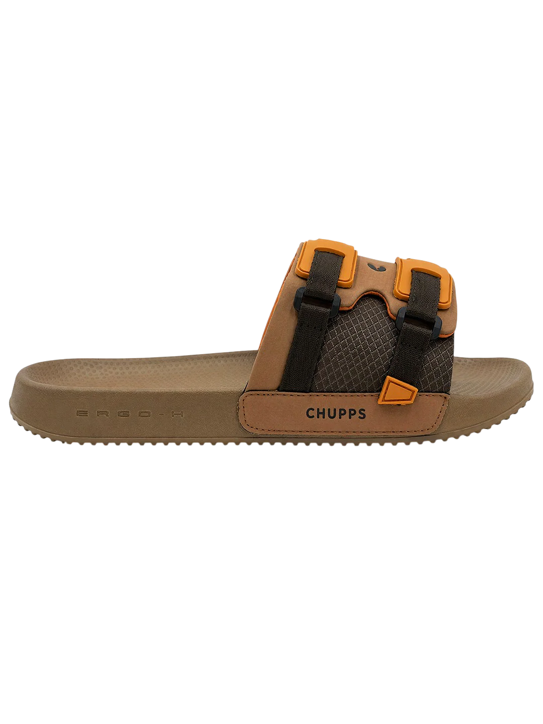 Chupps Men's Dual Strap Comfort Slides | Lightweight Adjustable Casual Slippers for Everyday Wear