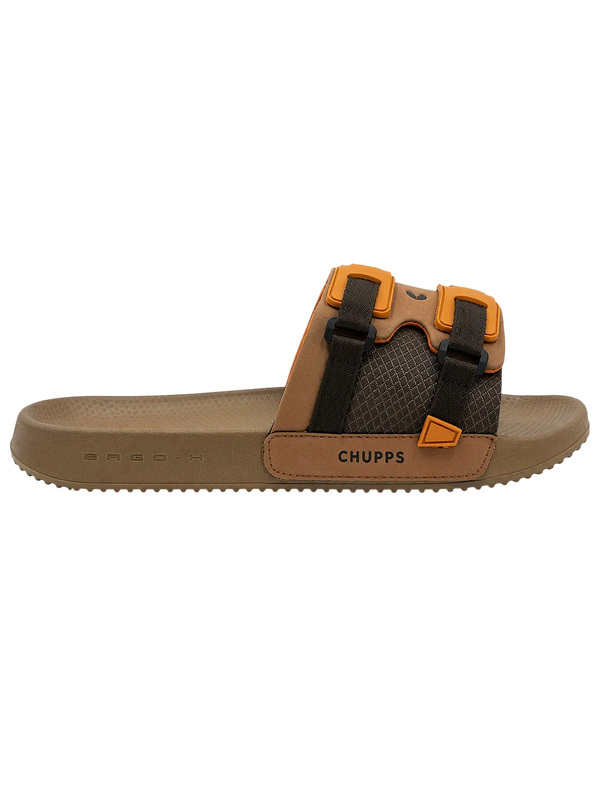 Chupps Men's Dual Strap Comfort Slides | Lightweight Adjustable Casual Slippers for Everyday Wear