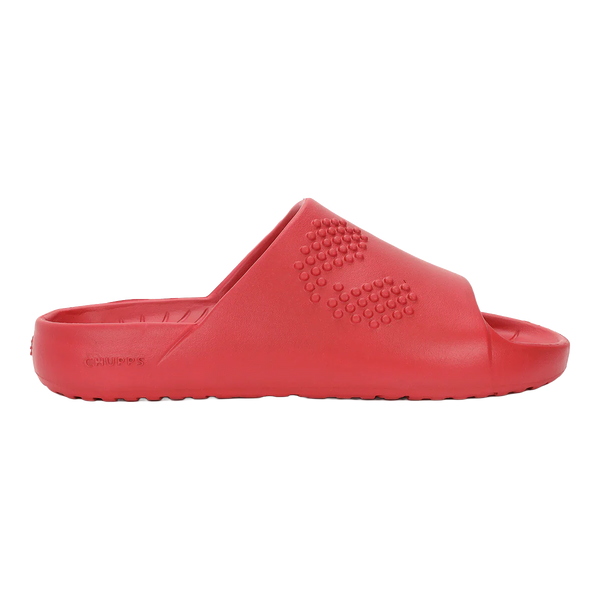 Chupps Men's Red Comfort Slides | Premium Lightweight EVA Anti-Slip Casual Slip-On Slippers for Everyday Wear