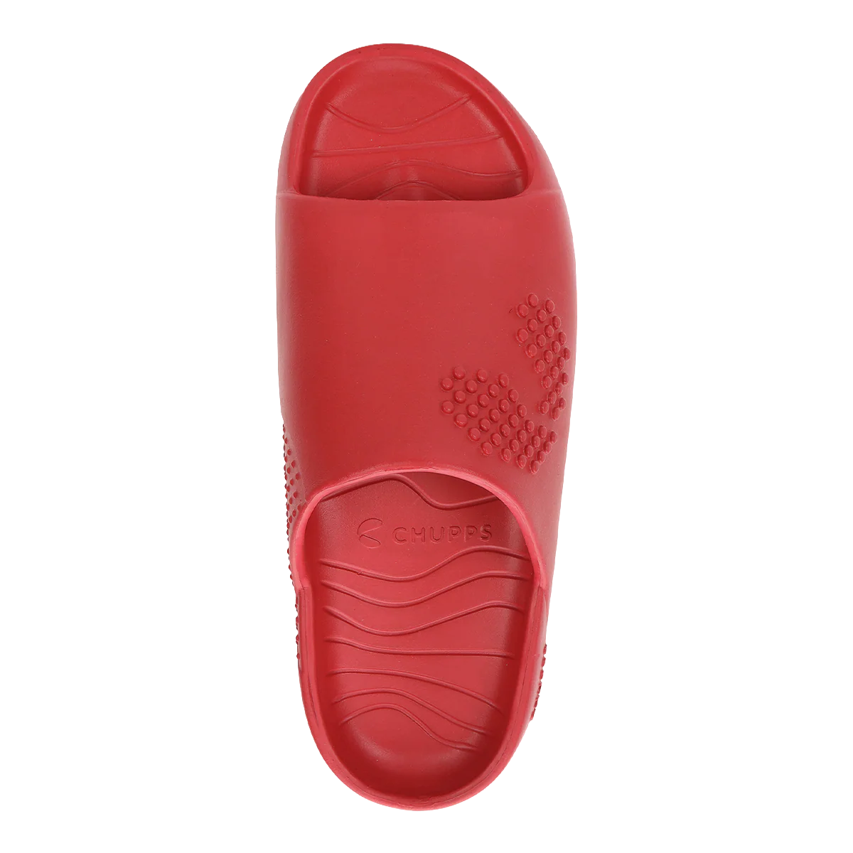 Chupps Men's Red Comfort Slides | Premium Lightweight EVA Anti-Slip Casual Slip-On Slippers for Everyday Wear