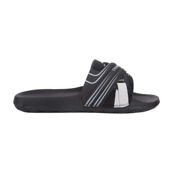 Chupps Men's Black Sport Comfort Slides | Premium Lightweight Anti-Slip Casual Slip-On Slippers for Everyday Wear