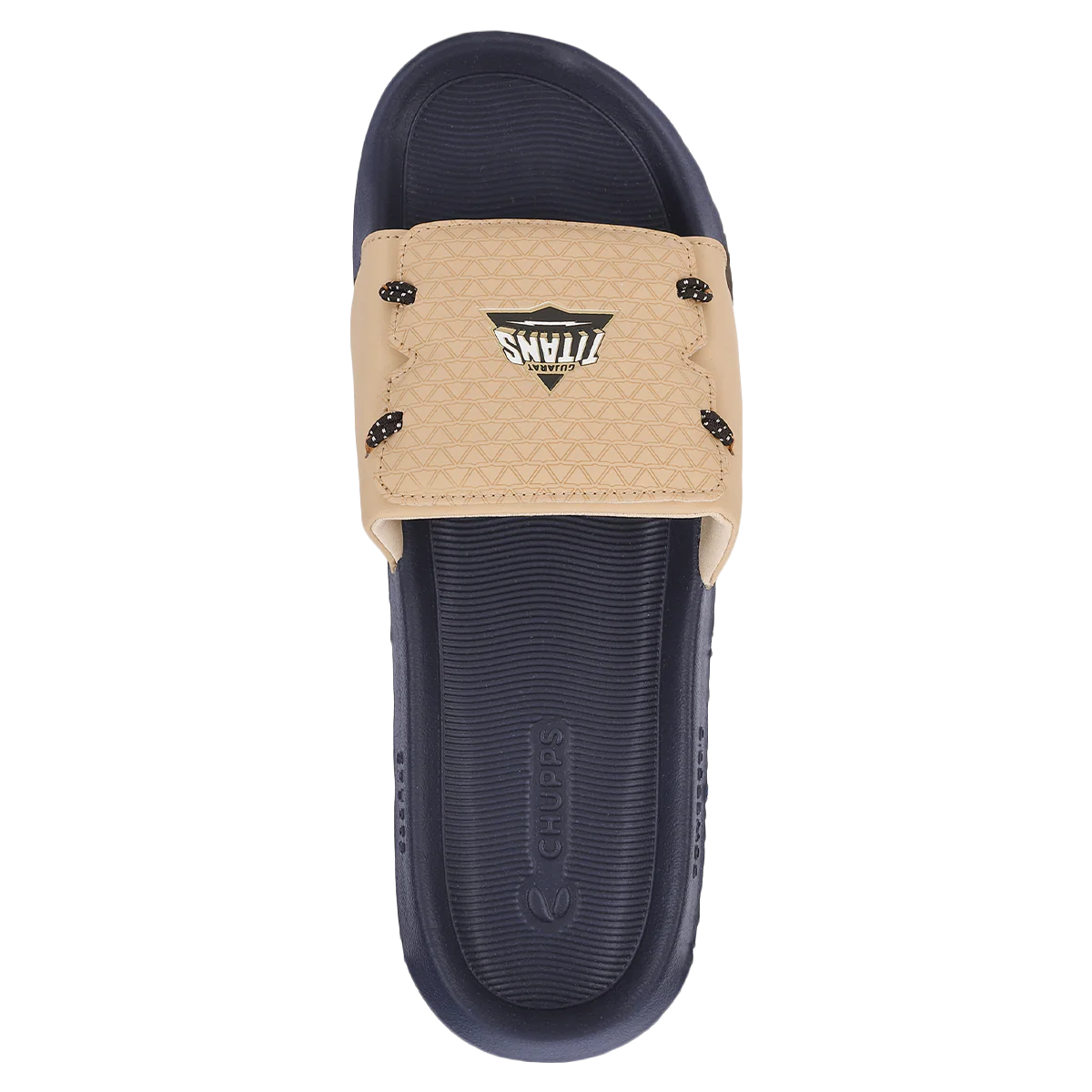 Chupps Men's Beige Comfort Slides | Premium Lightweight Cushioned Anti-Slip Casual Slip-On Slippers for Everyday Wear