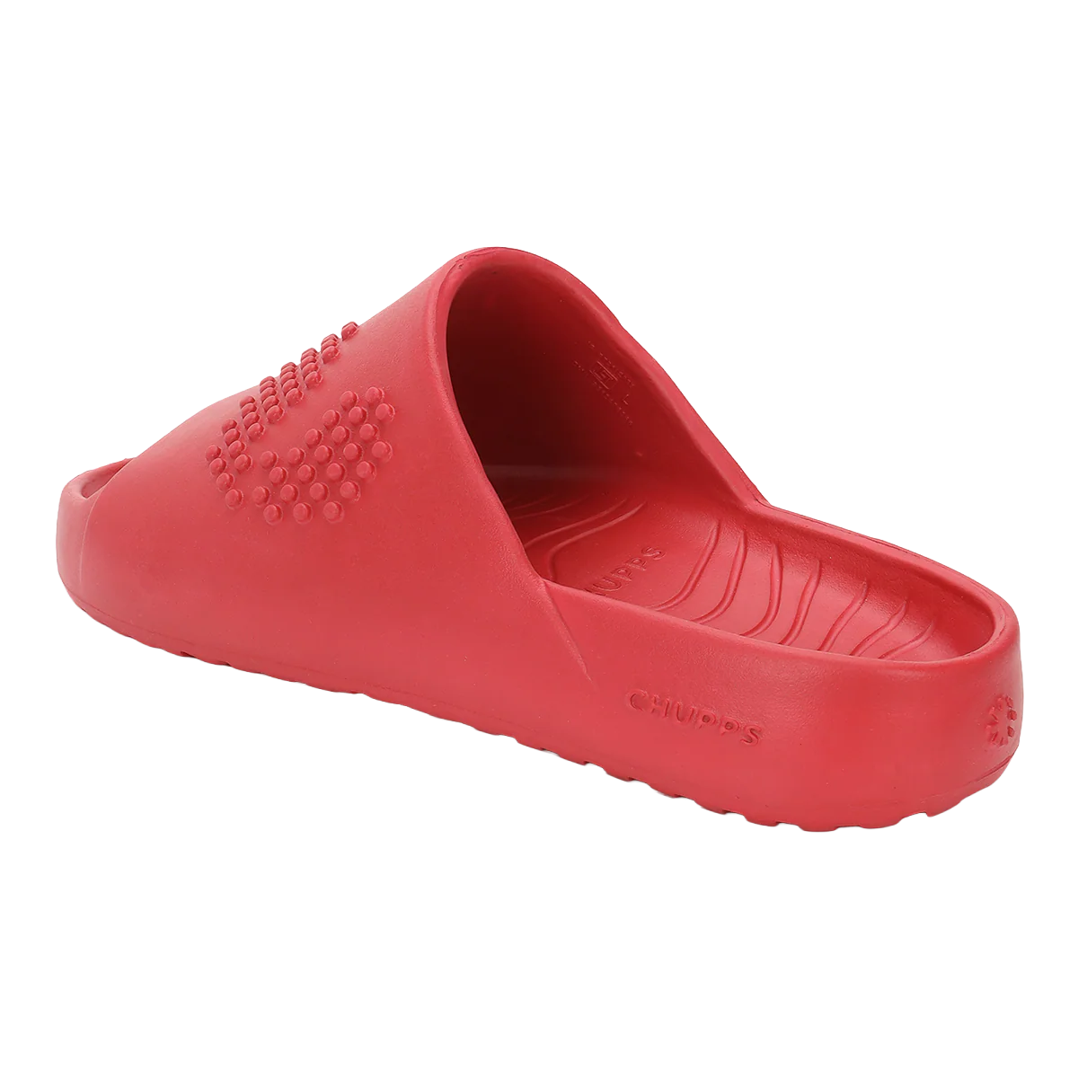 Chupps Men's Red Comfort Slides | Premium Lightweight EVA Anti-Slip Casual Slip-On Slippers for Everyday Wear